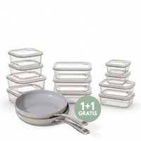 Safecourt Bundel | 1+1 Koekenpannen + 11 - delige Foodstorage - Safecourt Kitchen