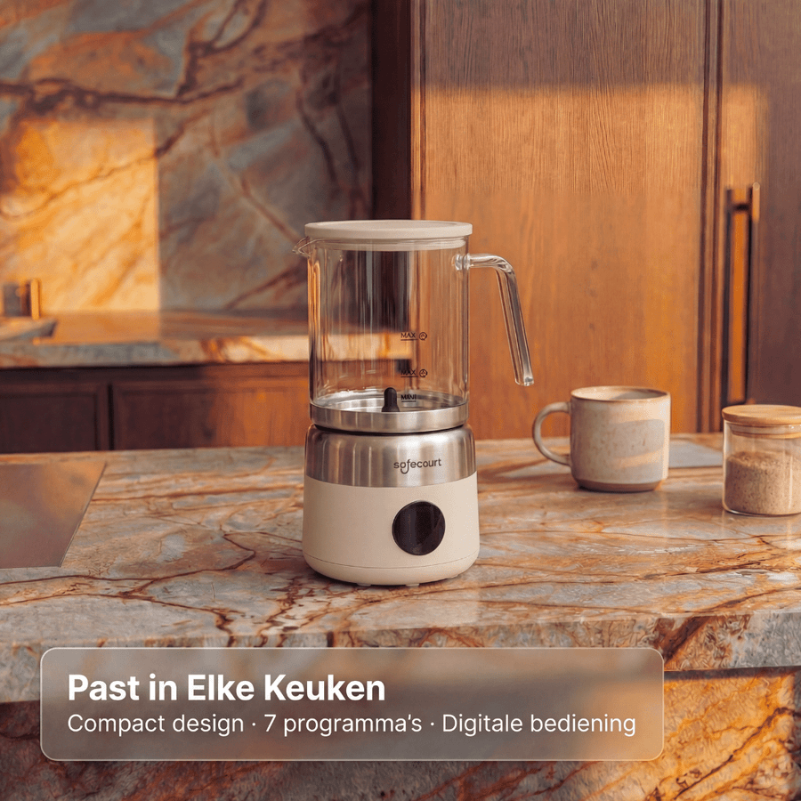 De glazen melkopschuimer: waarom glas beter is dan roestvrij staal of plastic - Safecourt Kitchen