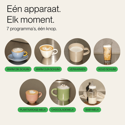 Digitale glazen melkopschuimer beige - Safecourt Kitchen