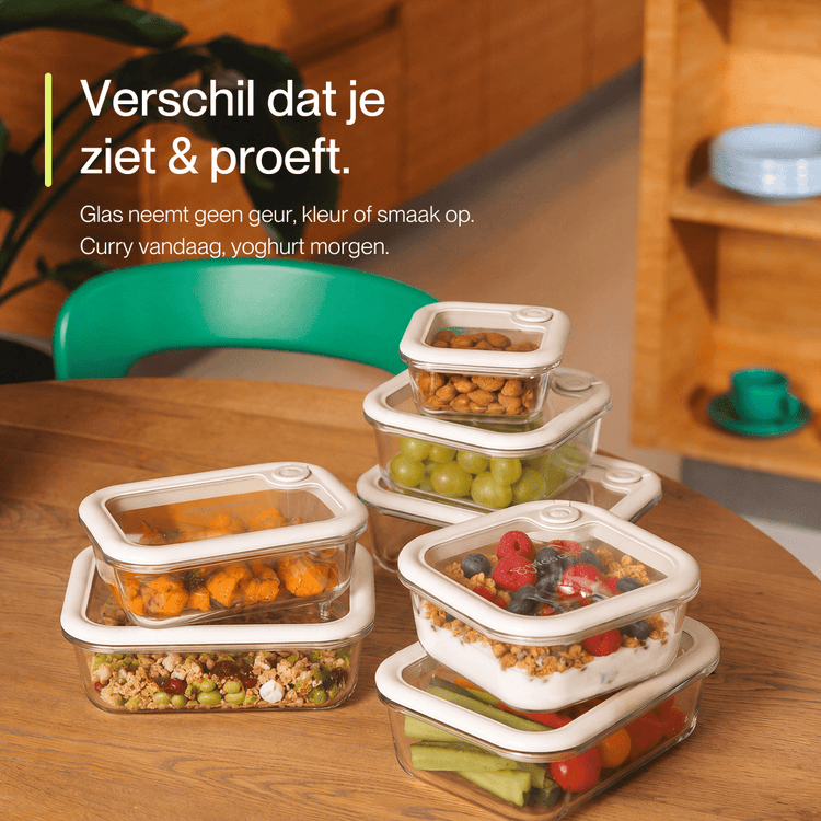 Foodstorage boxes - meal prep - 8-delig - Safecourt Kitchen