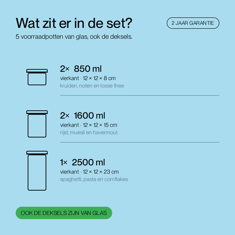 Foodstorage containers airthigt - Safecourt Kitchen