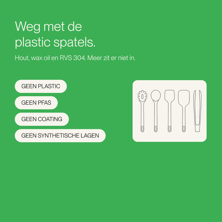 Houten Spatelset 100% FSC Berkenhout | 5 delig - Safecourt Kitchen