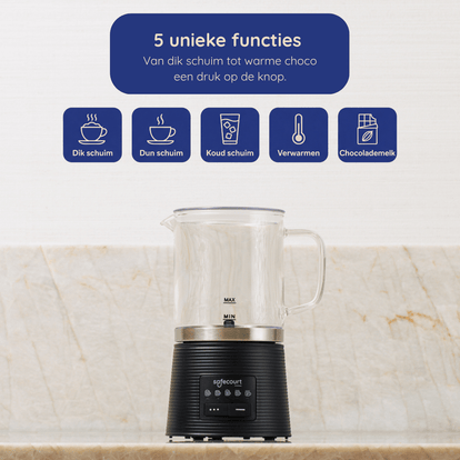 Melkopschuimer Crystal (+2 Gratis Cadeaus) - Safecourt Kitchen