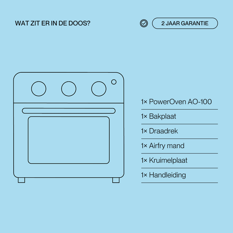Poweroven | 6-in-1 air fry oven - Safecourt Kitchen