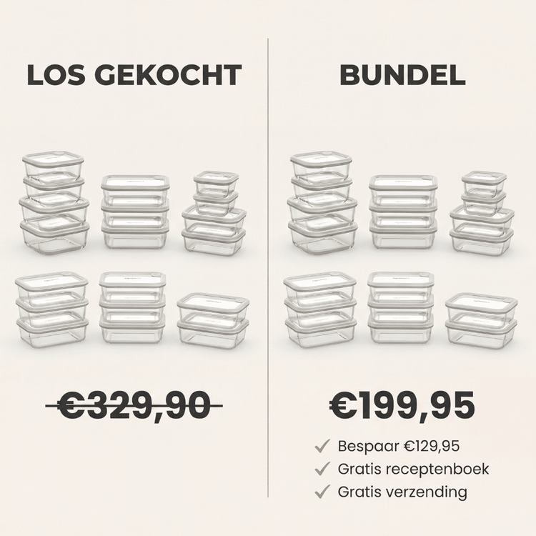 Safecourt 19 - delige Foodstorage Bundel | Mealprep + 11 - delige Set - Safecourt Kitchen